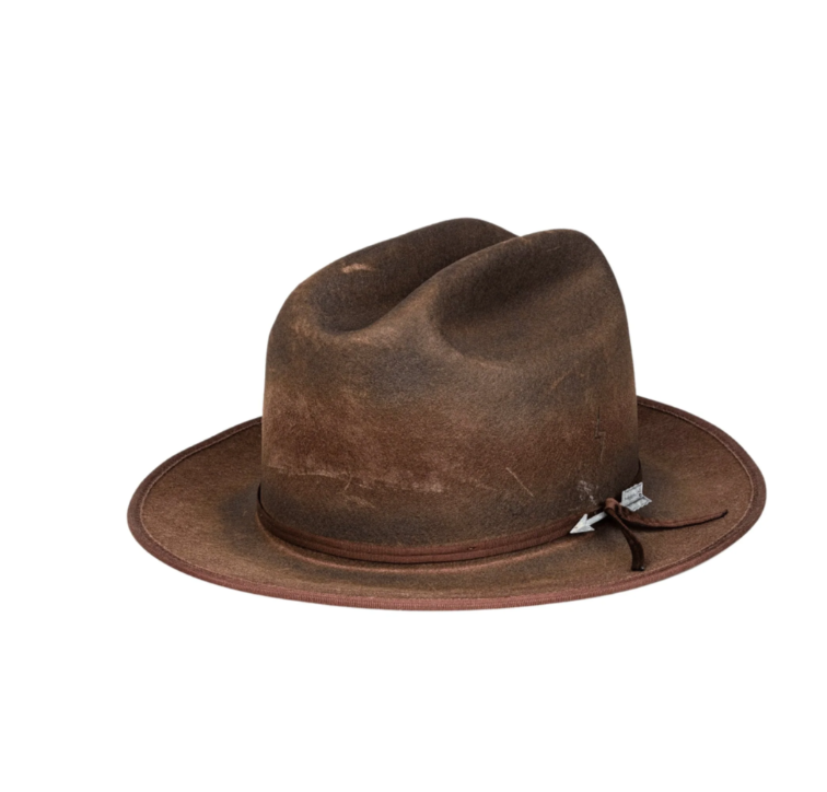 Zenith - Distressed Finish Arrow Sign Vintage Felt Hat