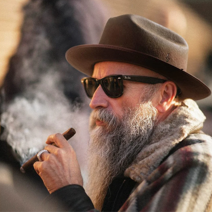 Zenith - Distressed Finish Arrow Sign Vintage Felt Hat