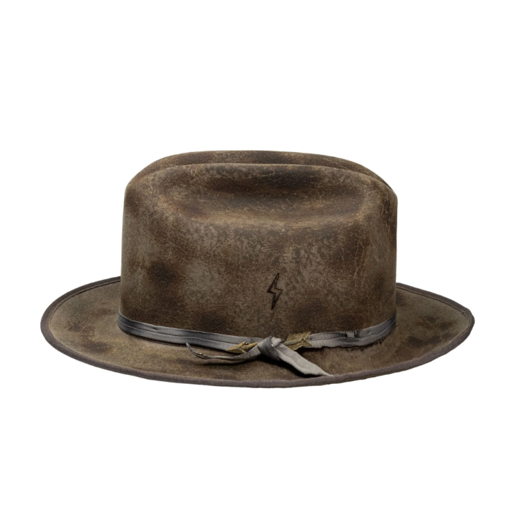Aurora - Handcrafted Classic Distressed Stiff Vintage Felt Hat
