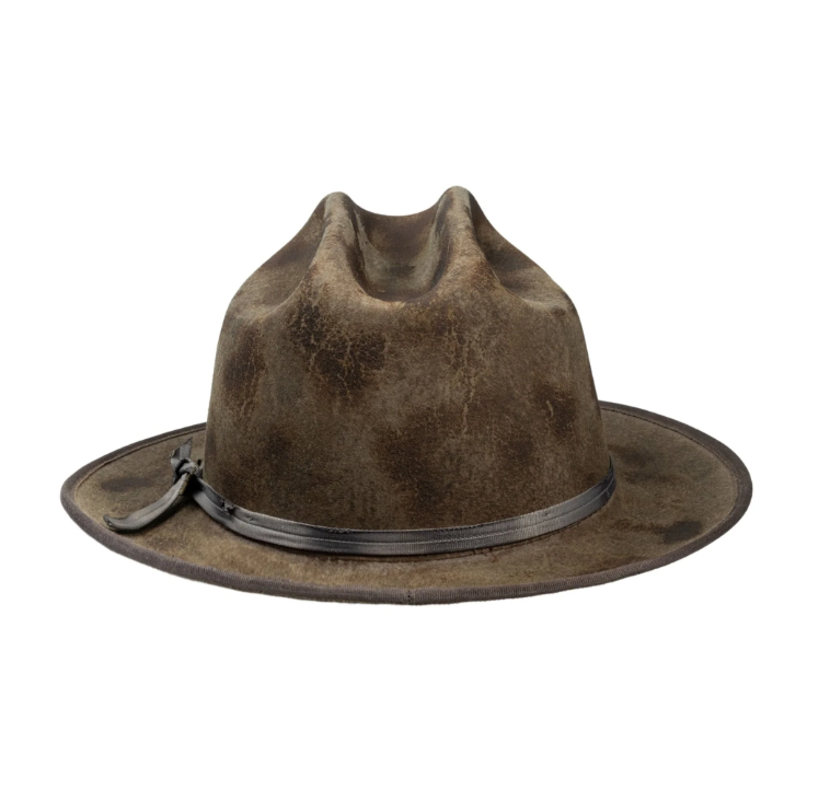 Aurora - Handcrafted Classic Distressed Stiff Vintage Felt Hat