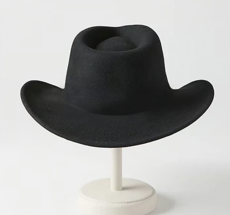 【New】Crushable Wool Cowboy Hat