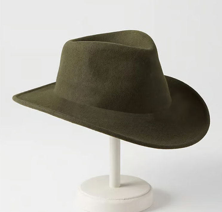 【New】Crushable Wool Cowboy Hat