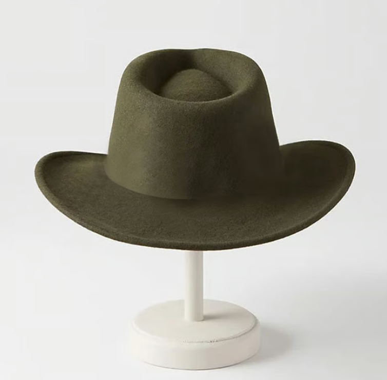 【New】Crushable Wool Cowboy Hat