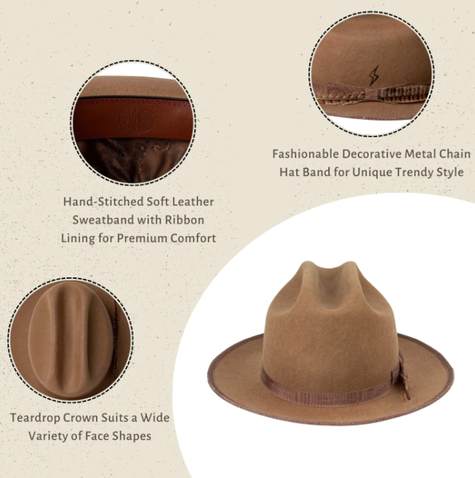 Duke - Distressed Vintage Western Fedora