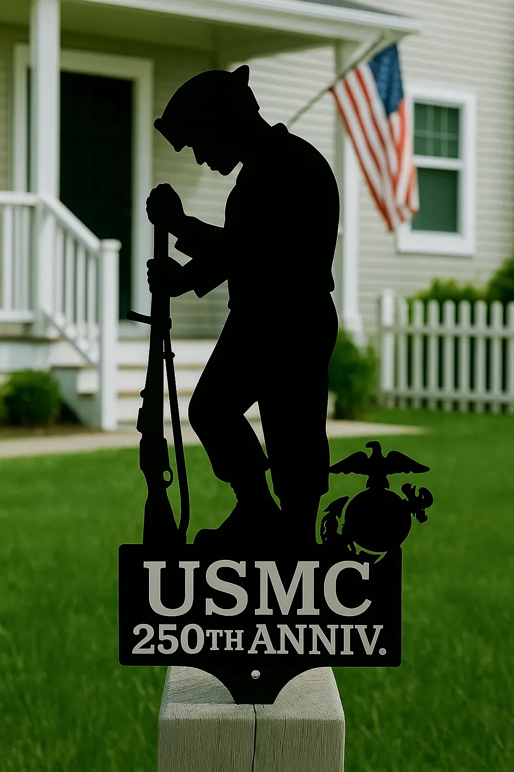 USMC 250th Anniversary Soldier Memorial Silhouette