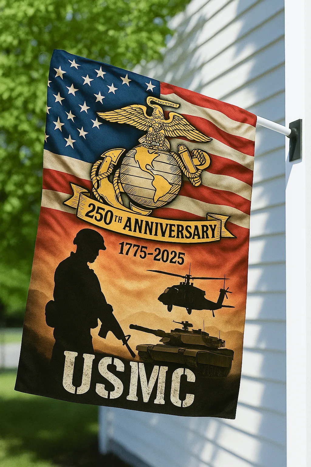 USMC 250th Anniversary Flag