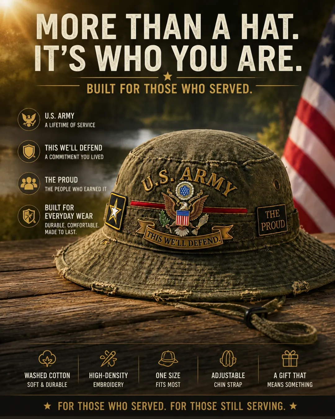 U.S. Army Veteran Boonie Hat — Built For Those Who Served