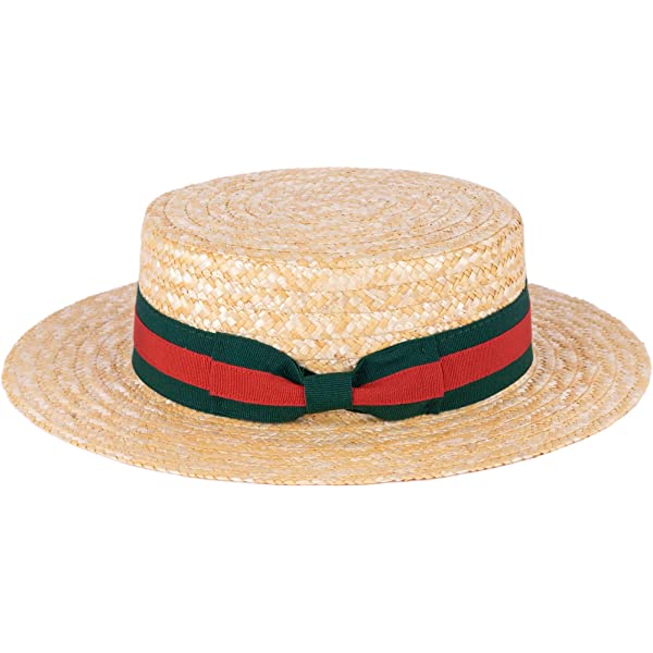 6 ColorsStraw Boater Hat Handmade in Italy