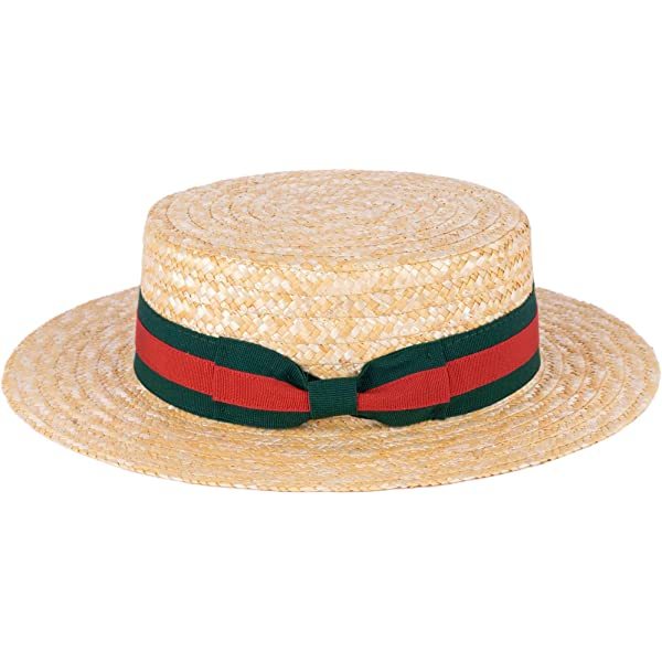 6 ColorsStraw Boater Hat Handmade in Italy