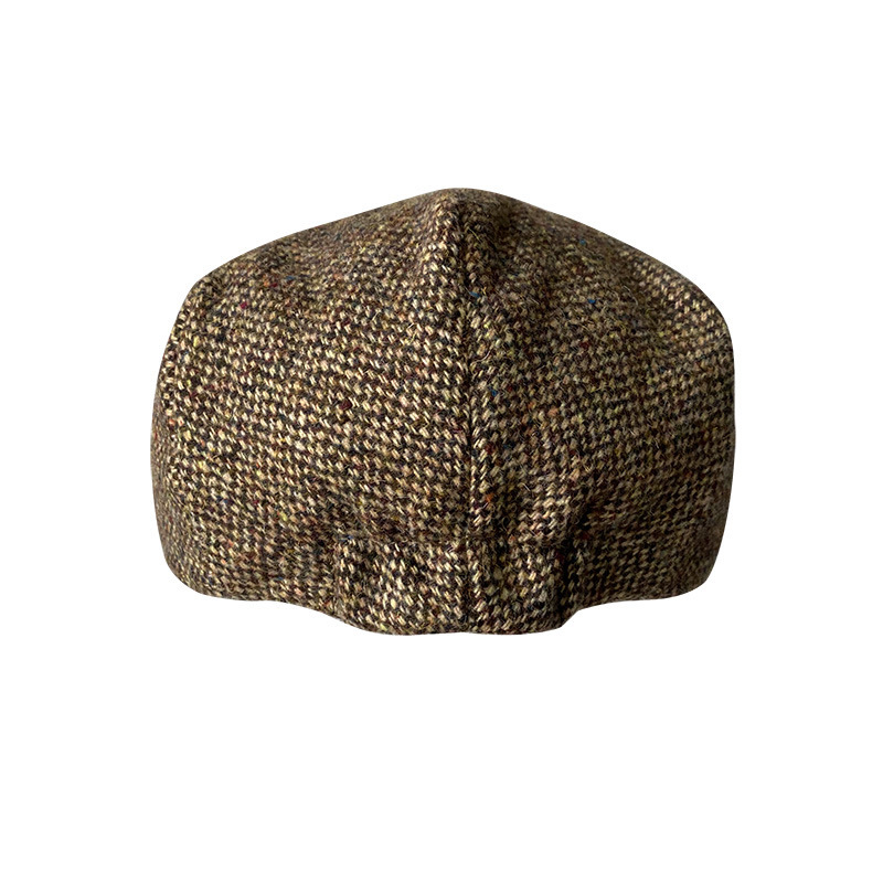 THE PEAKY Marl Flat Hat Particles-Harris Tweed