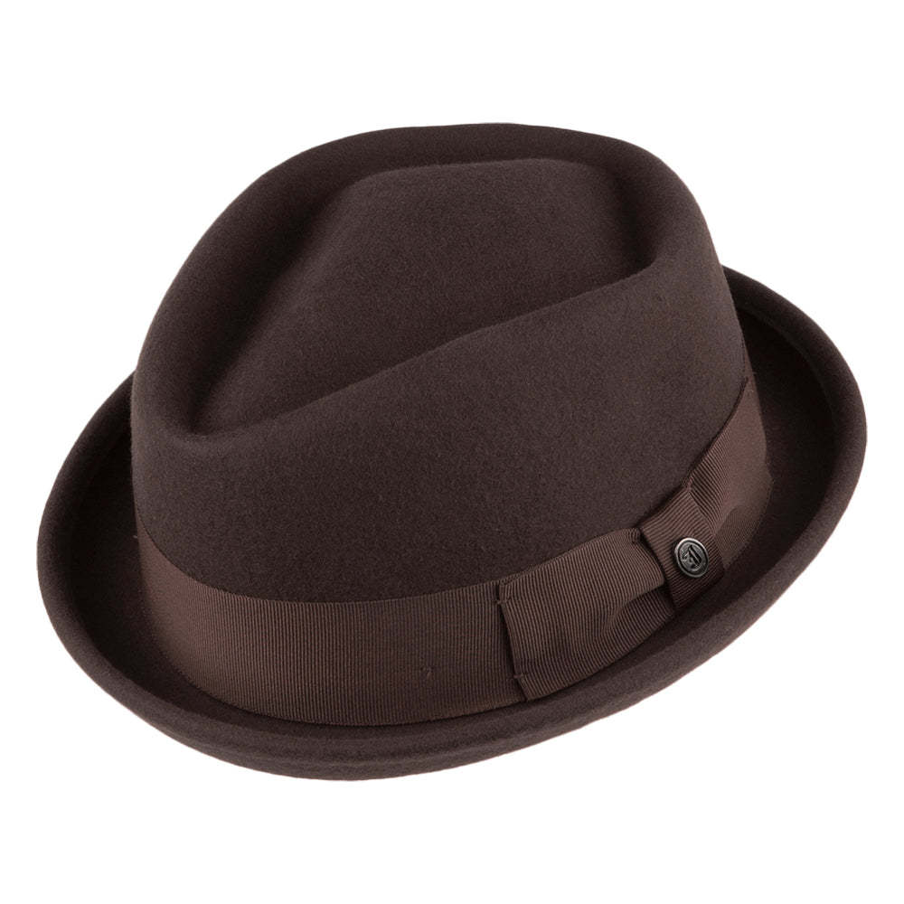 Tienda Jaxon & James Crushable Diamond Crown Pork Pie Brown Wholesale Pack