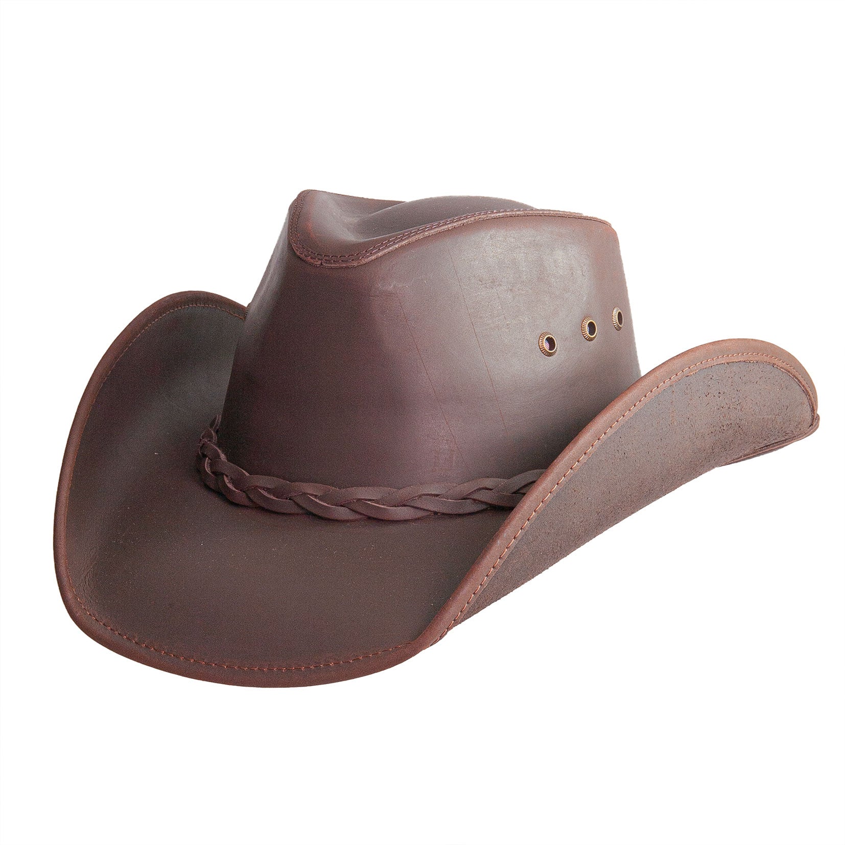 Hollywood - Mens Leather Cowboy Hat