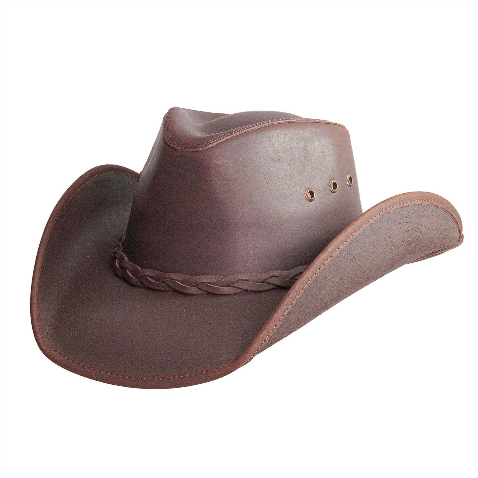 Hollywood - Mens Leather Cowboy Hat