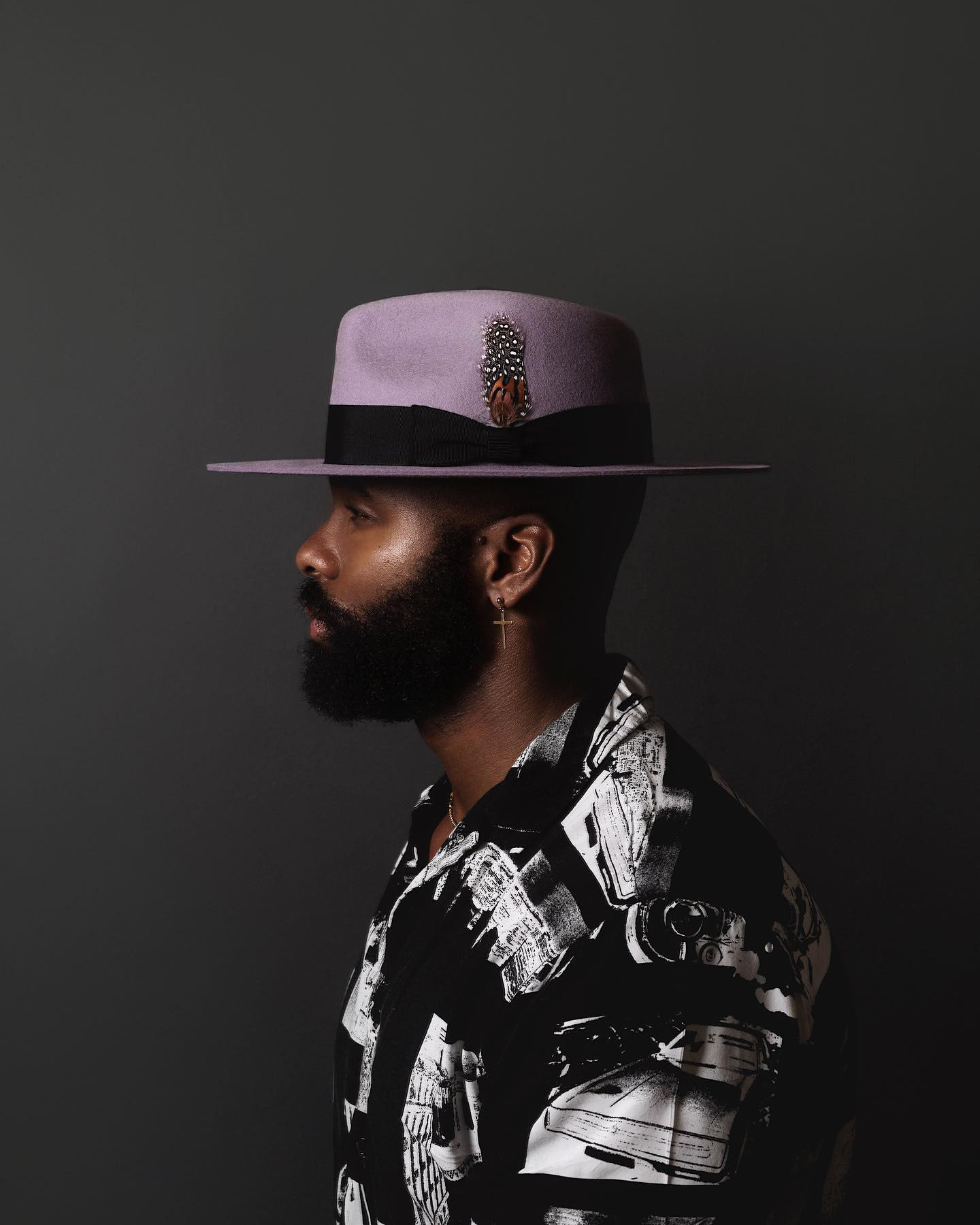 Ferguson Fedora - Lavender+Black[Fast shipping and box packing]