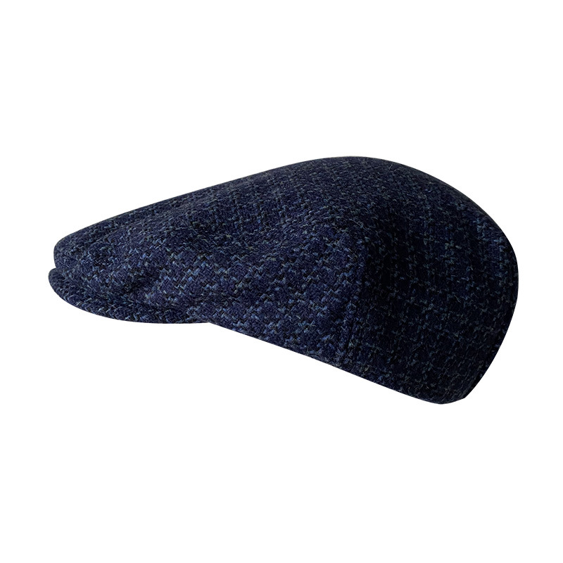 THE PEAKY Marl Flat Hat Barbour-Harris Tweed