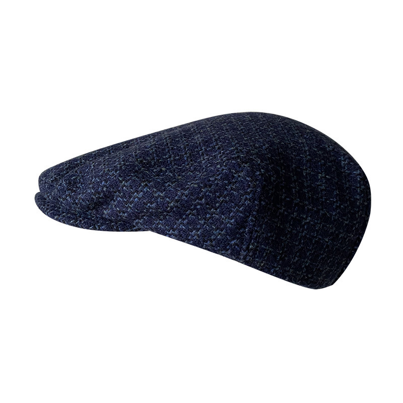 THE PEAKY Marl Flat Hat Barbour-Harris Tweed