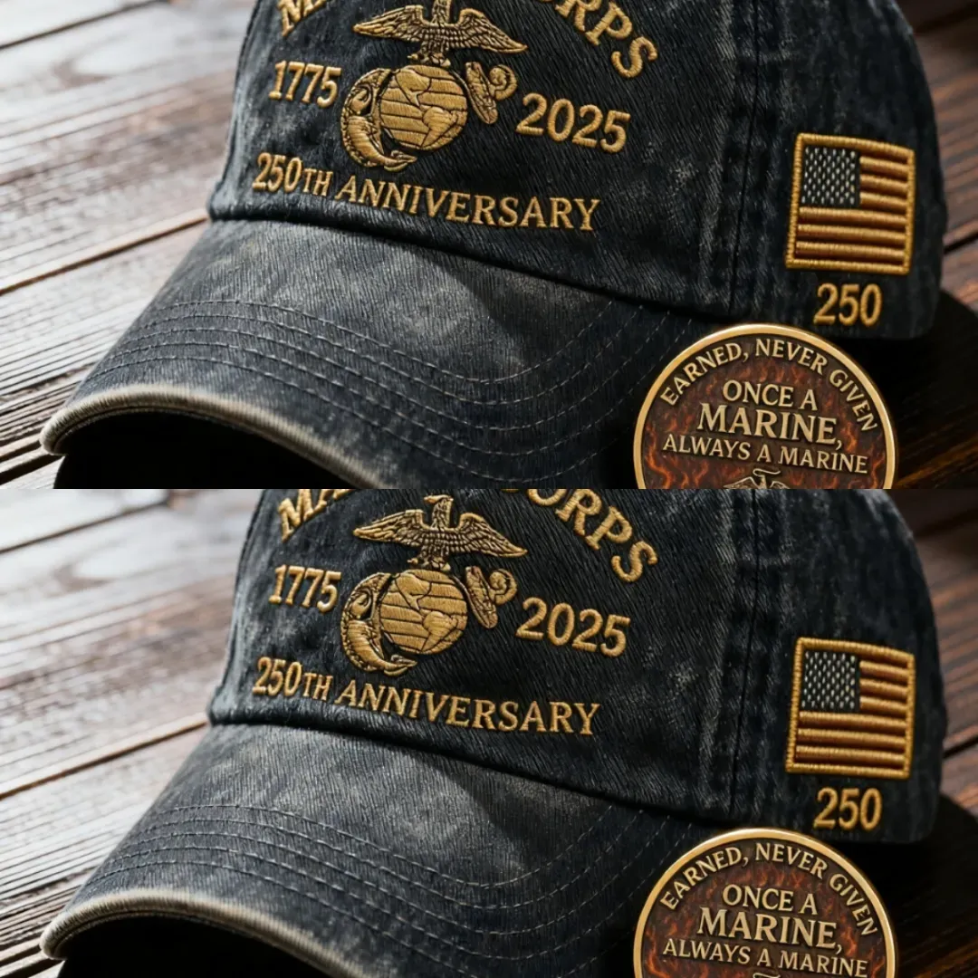 ❤️Veteran‘s Day Best Gift🌹Honoring 250th USMC Retro Washed Cap – Honor That Never Fades 🇺🇸🎁Free Symbolizes Honor Gift