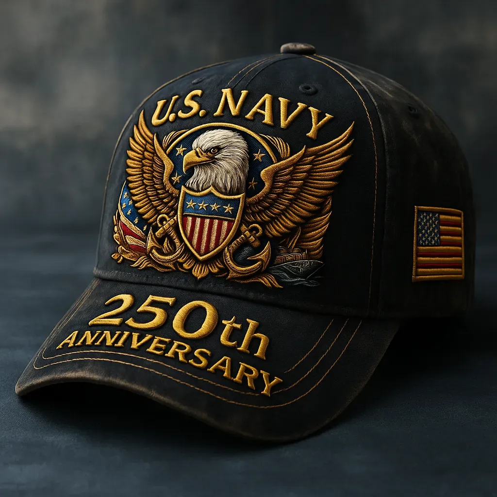 U.S. Navy 250th Anniversary Patriotic Eagle Hat – 1775–2025 Tribute Edition