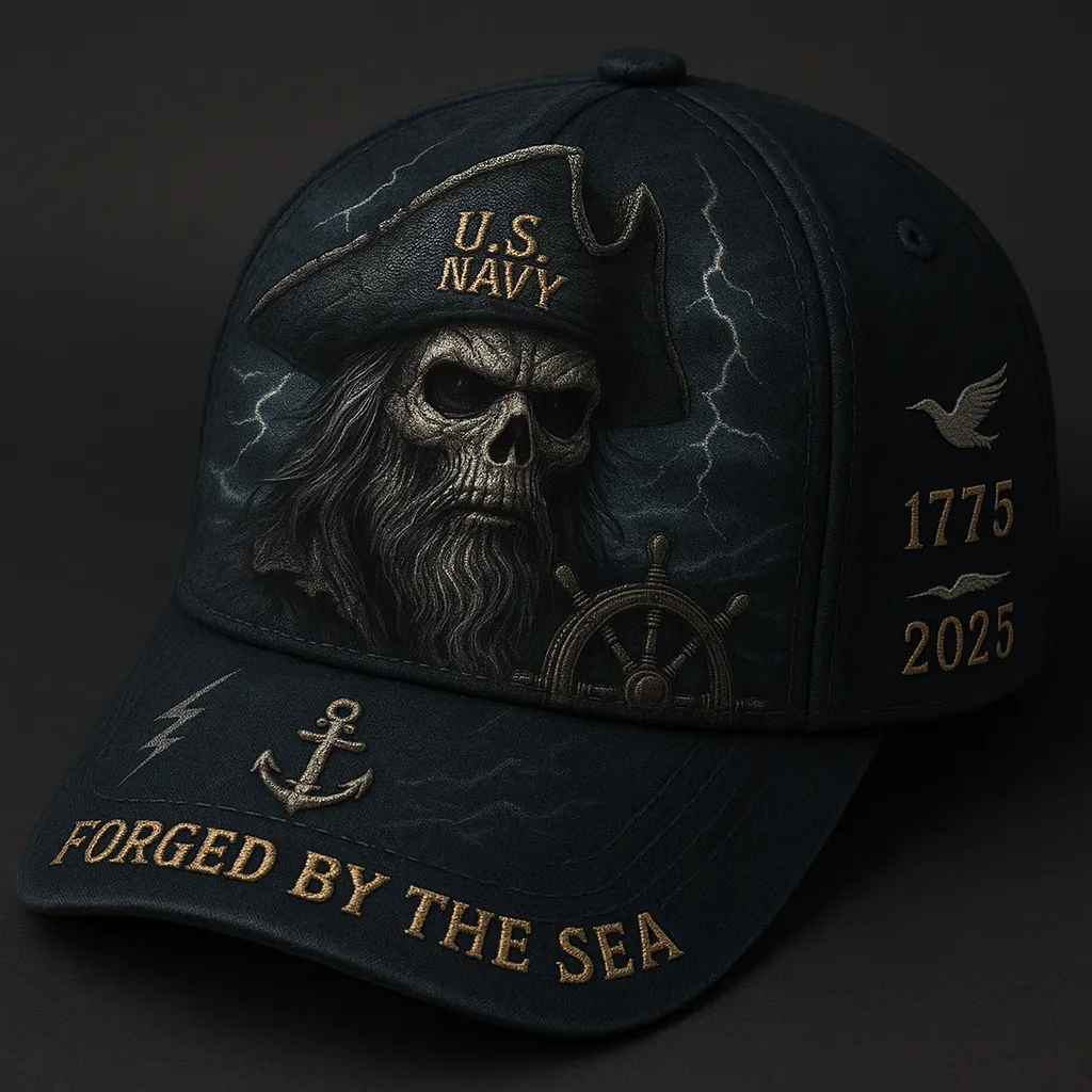U.S. Navy 250th Anniversary Cap – Ghost Captain Forged by the Sea
