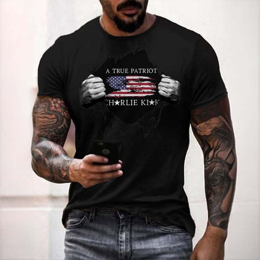 Charlie Kirk A True Patriot T-Shirt 1993 2025 Charlie Kirk Memorial Shirt Gifts For Men