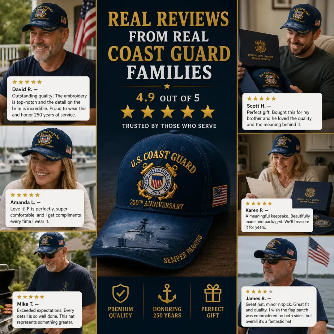 🔥 Father’s Day Sale - ❤️ U.S. Coast Guard America's 250th Anniversary Edition Commemorative Cap 🇺🇸