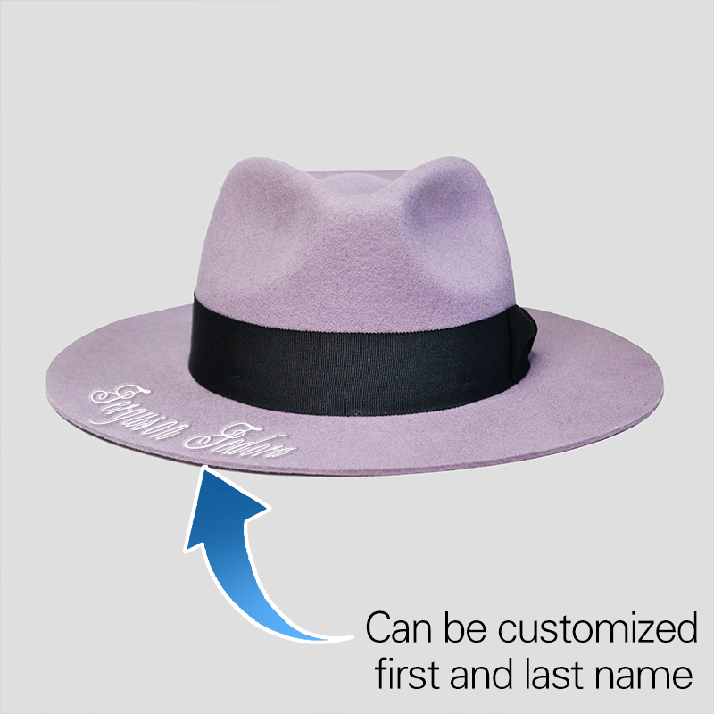 Ferguson Fedora - Lavender+Black[Fast shipping and box packing]