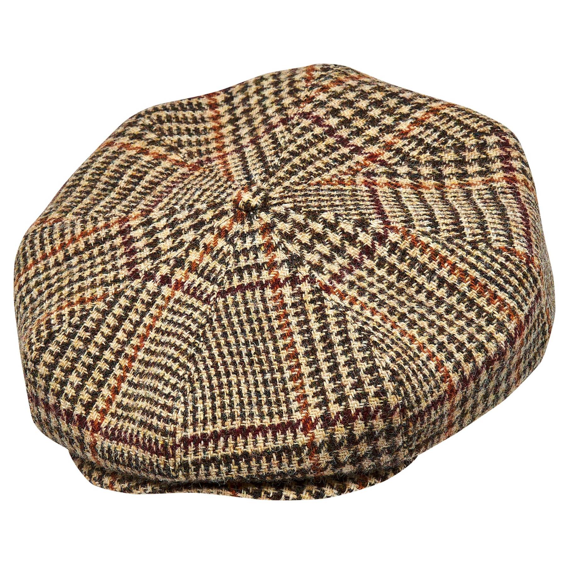 PEAKY CAPS Genuine Scottish Harris Tweed 8 Panels Man Cap Wool Large C