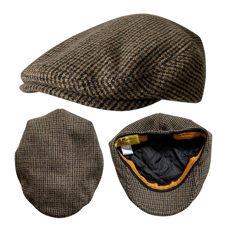 THE PEAKY Marl Flat Hat Taran-Harris Tweed