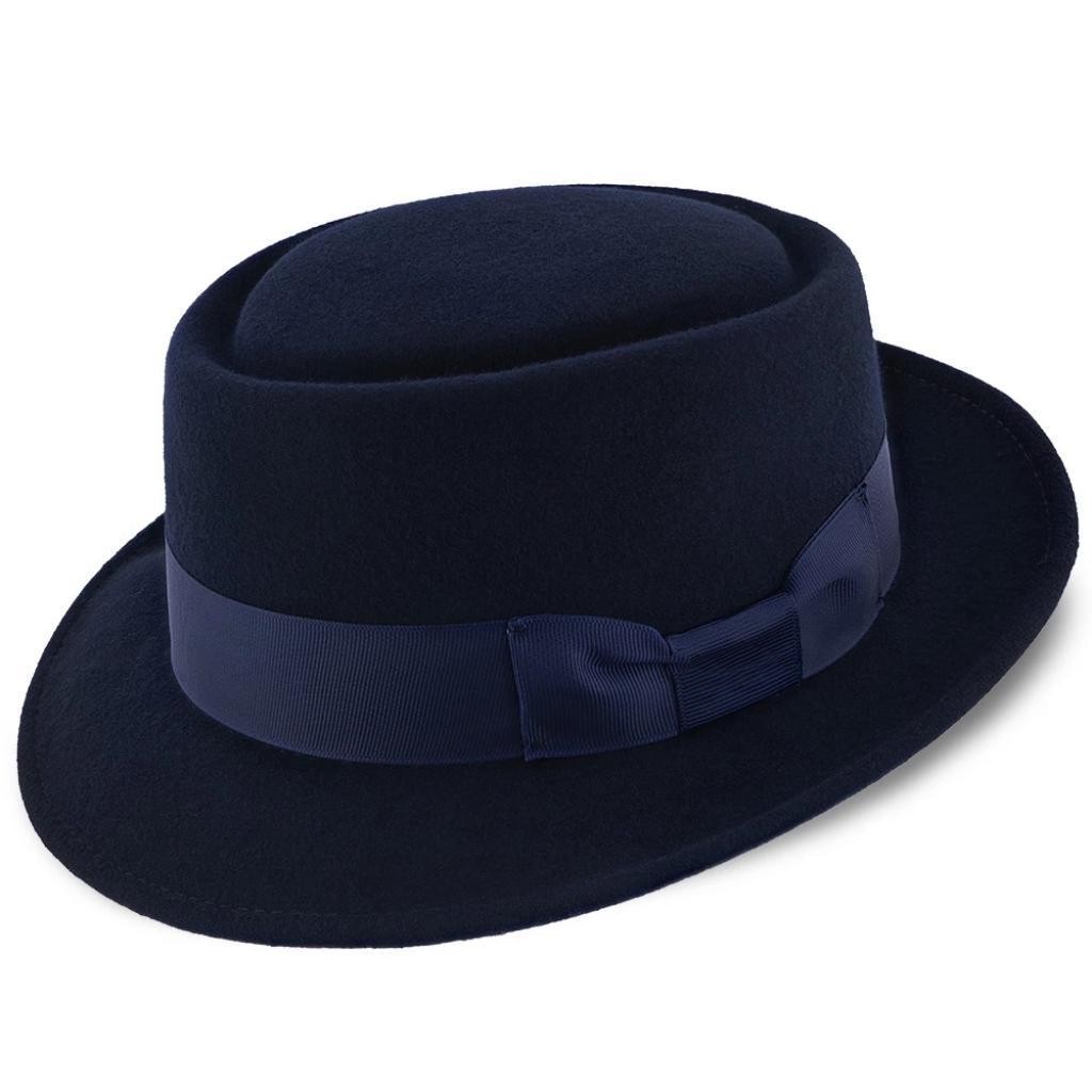 Tienda Cranston Wool Pork Pie - Navy Blue