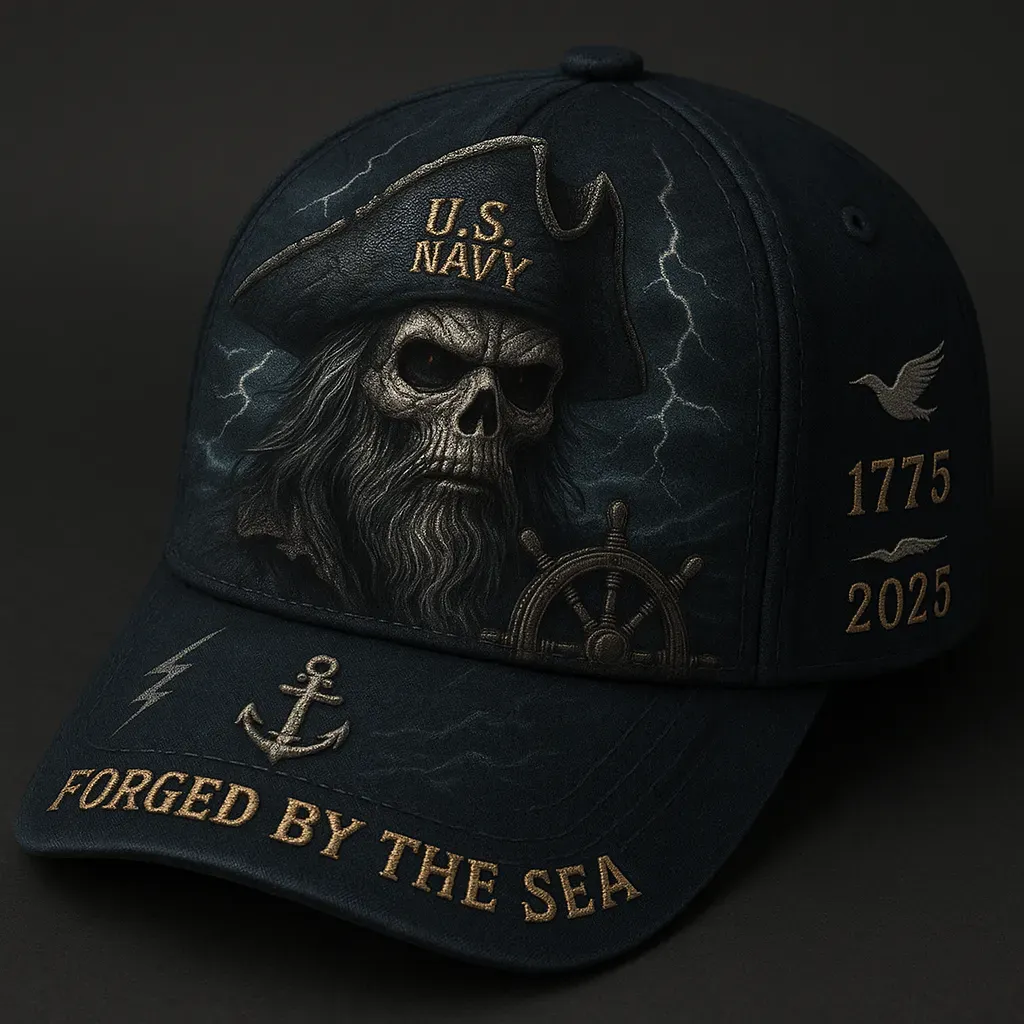 U.S. Navy 250th Anniversary Cap – Ghost Captain Forged by the Sea