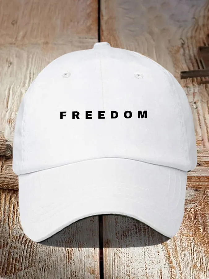 Unisex Vintage Freedom Print Hat