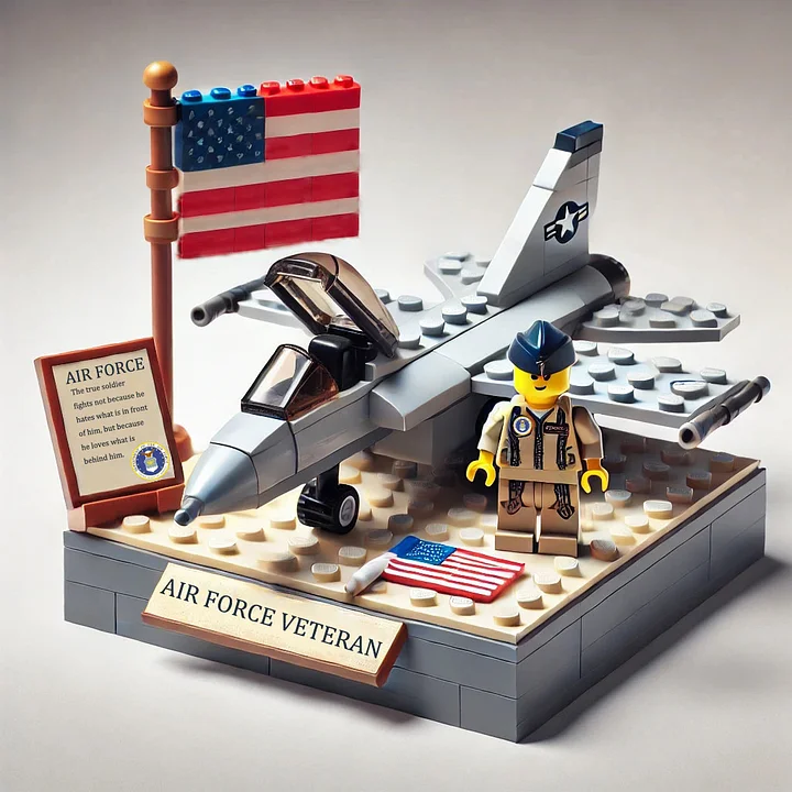 U.S. Military 250th Anniversary Patriotic LEGO Blocks - 100% Made in the USA