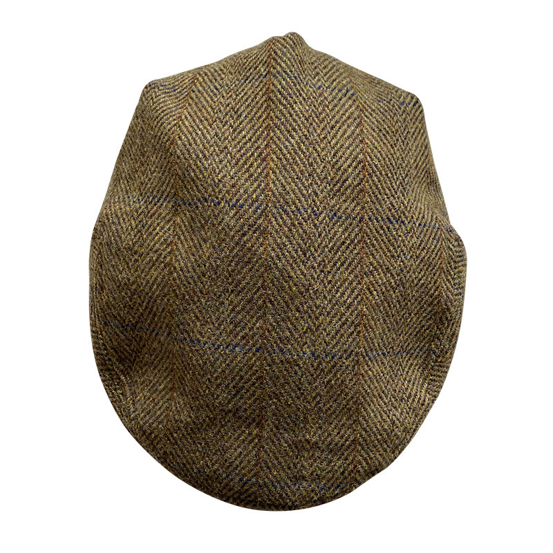 THE PEAKY Marl Flat Hat -Harris Tweed