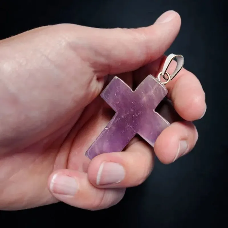 Handmade Crystal Cross Healing Heart - 🙏🏻Amen(𝟐9 𝐢𝐧 𝐬𝐭𝐨𝐜𝐤)