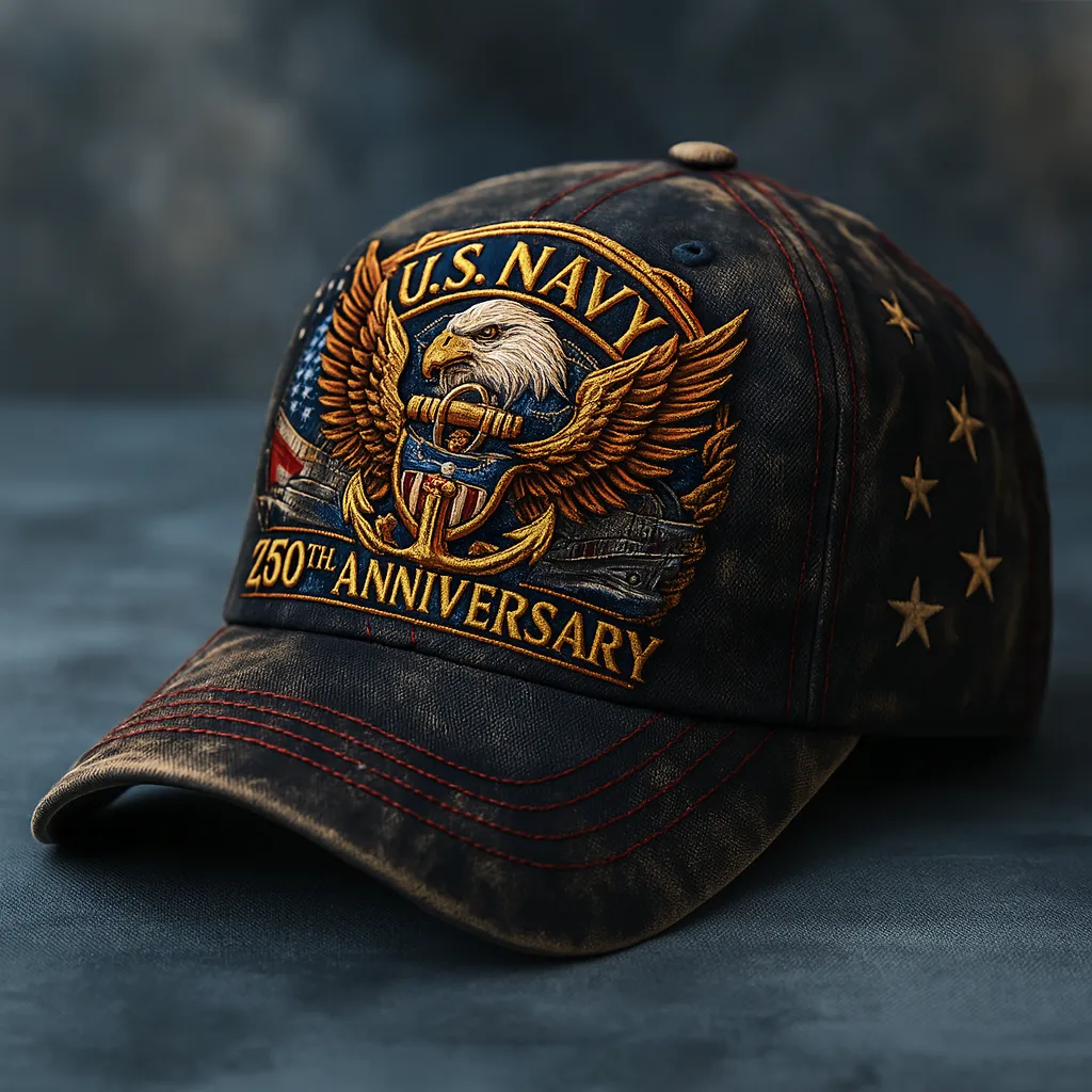 U.S. Navy 250th Anniversary Commemorative Hat – 1775–2025 Veterans Tri