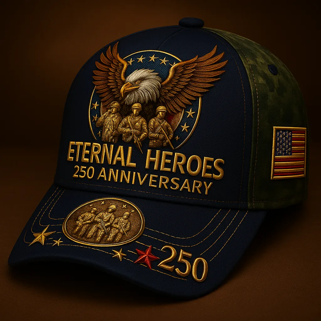 U.S. Navy 250th Anniversary Commemorative Hat – 1775–2025 Veterans Tri