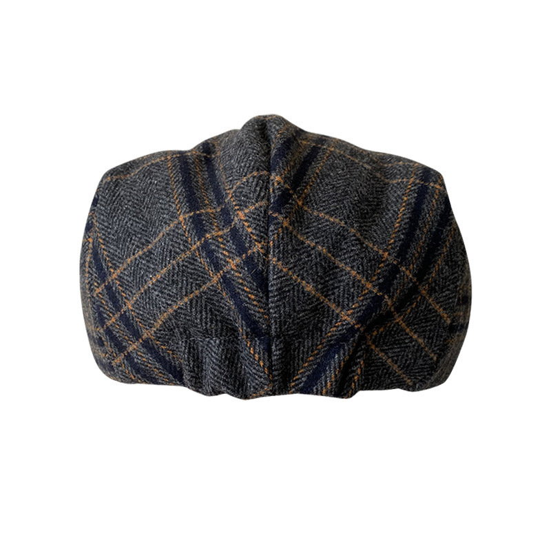 THE PEAKY Marl Flat Hat Patch-Harris Tweed