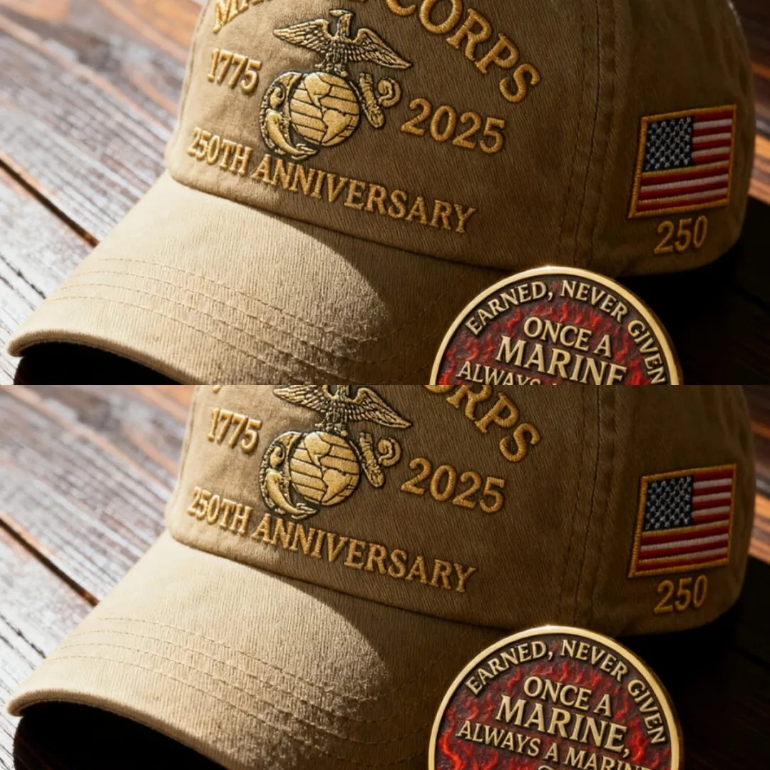 ❤️Veteran‘s Day Best Gift🌹Honoring 250th USMC Retro Washed Cap – Honor That Never Fades 🇺🇸🎁Free Symbolizes Honor Gift