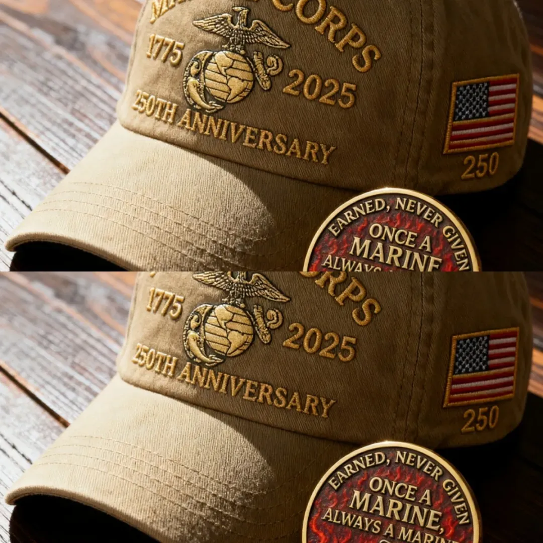 ❤️Veteran‘s Day Best Gift🌹Honoring 250th USMC Retro Washed Cap – Honor That Never Fades 🇺🇸🎁Free Symbolizes Honor Gift