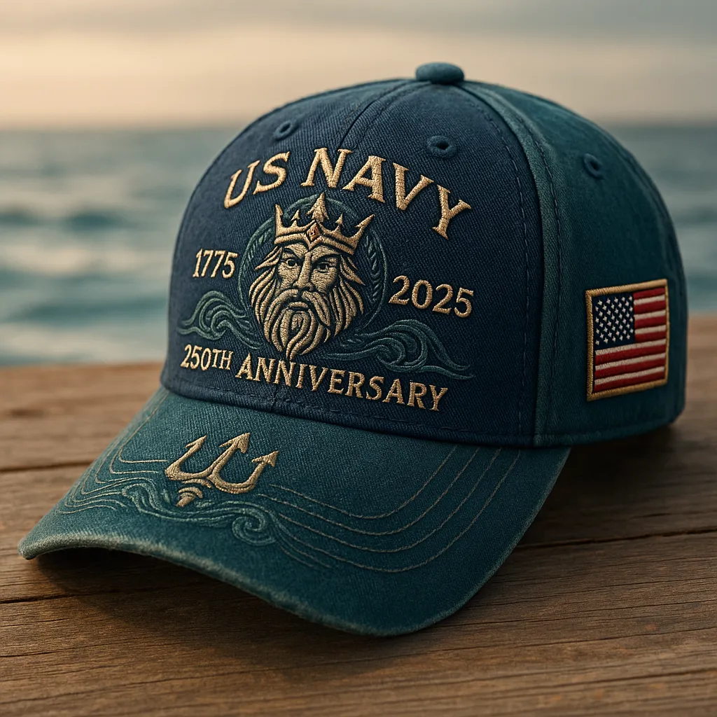 U.S. Navy 250th Anniversary Commemorative Hat – 1775–2025 Veterans Tri