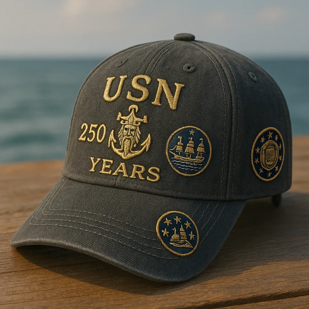 U.S. Navy 250th Anniversary Commemorative Hat – 1775–2025 Veterans Tri