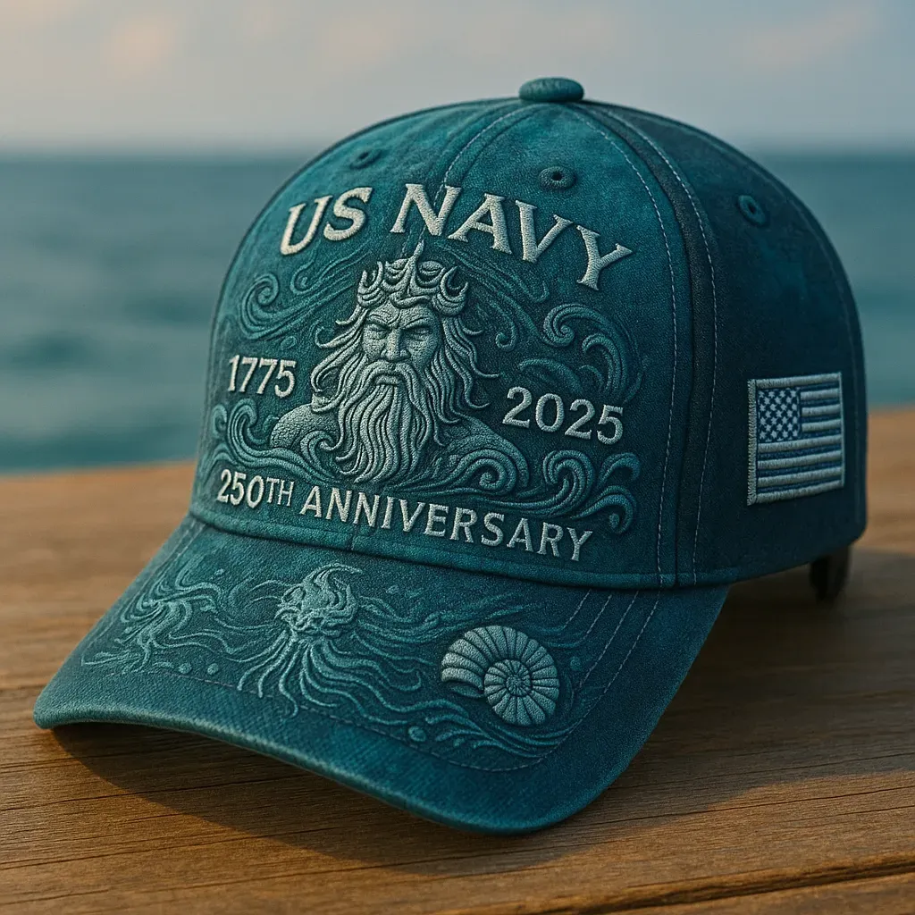 U.S. Navy 250th Anniversary Commemorative Hat – 1775–2025 Veterans Tri
