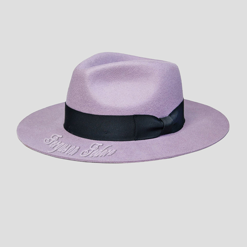 Ferguson Fedora - Lavender+Black[Fast shipping and box packing]