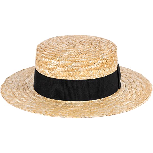 6 ColorsStraw Boater Hat Handmade in Italy