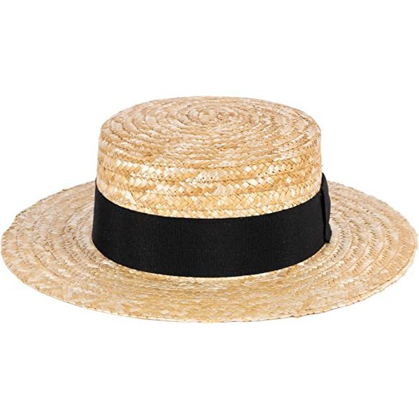 6 ColorsStraw Boater Hat Handmade in Italy