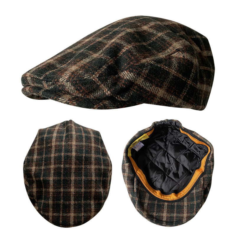 THE PEAKY Marl Flat Hat Kent-Harris Tweed