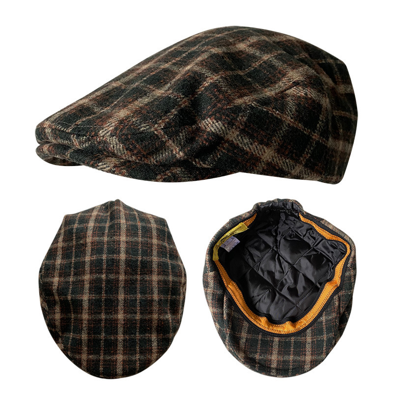 THE PEAKY Marl Flat Hat Kent-Harris Tweed