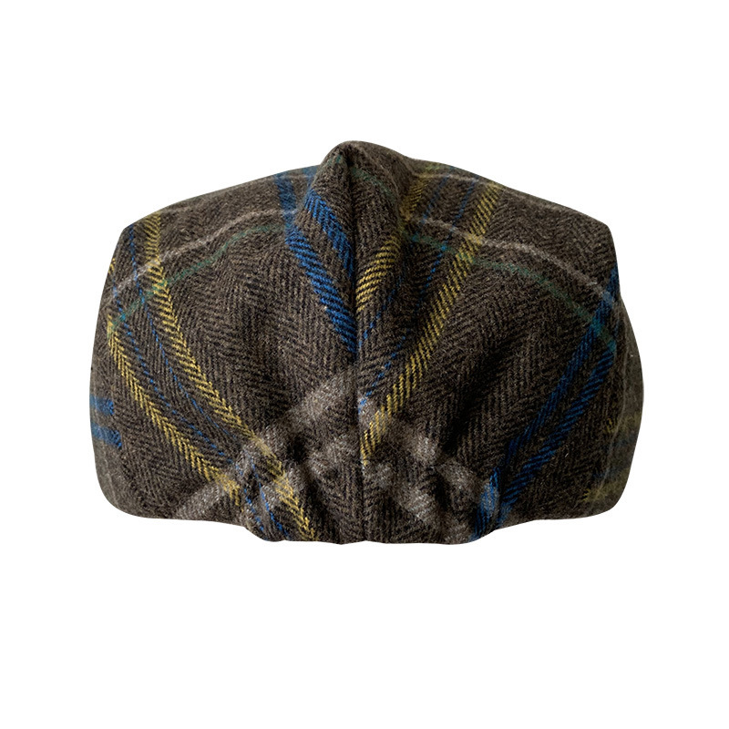 THE PEAKY Marl Flat Hat RUSTY-Harris Tweed