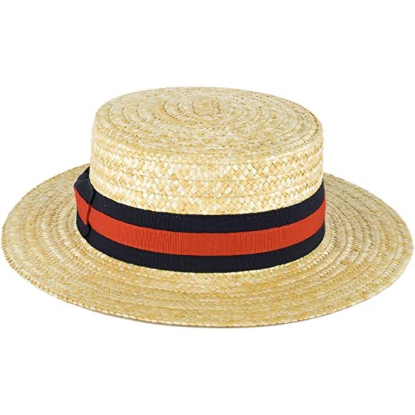 6 ColorsStraw Boater Hat Handmade in Italy