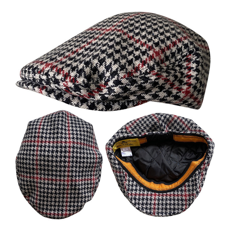 THE PEAKY Marl Flat Hat Brewit-Harris Tweed